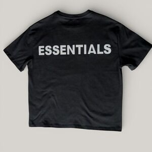 Fear of God Essentials Black Tee Small Boxy Relaxed Fit Streetwear